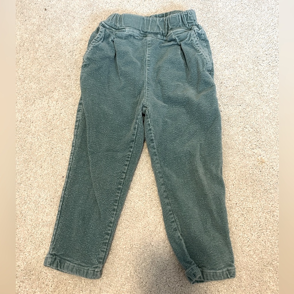 Kids Green Corduroy Pants